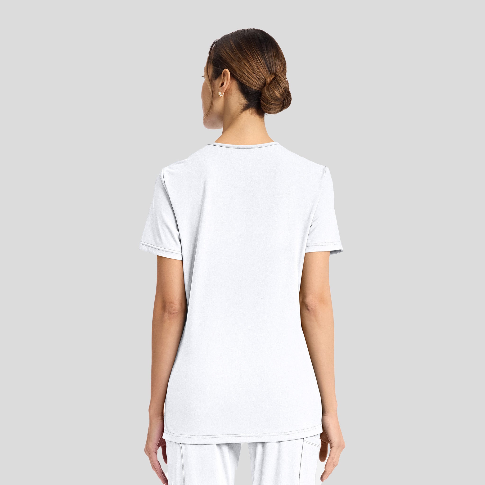 Achieve 2-Pocket Scrub Top | White
