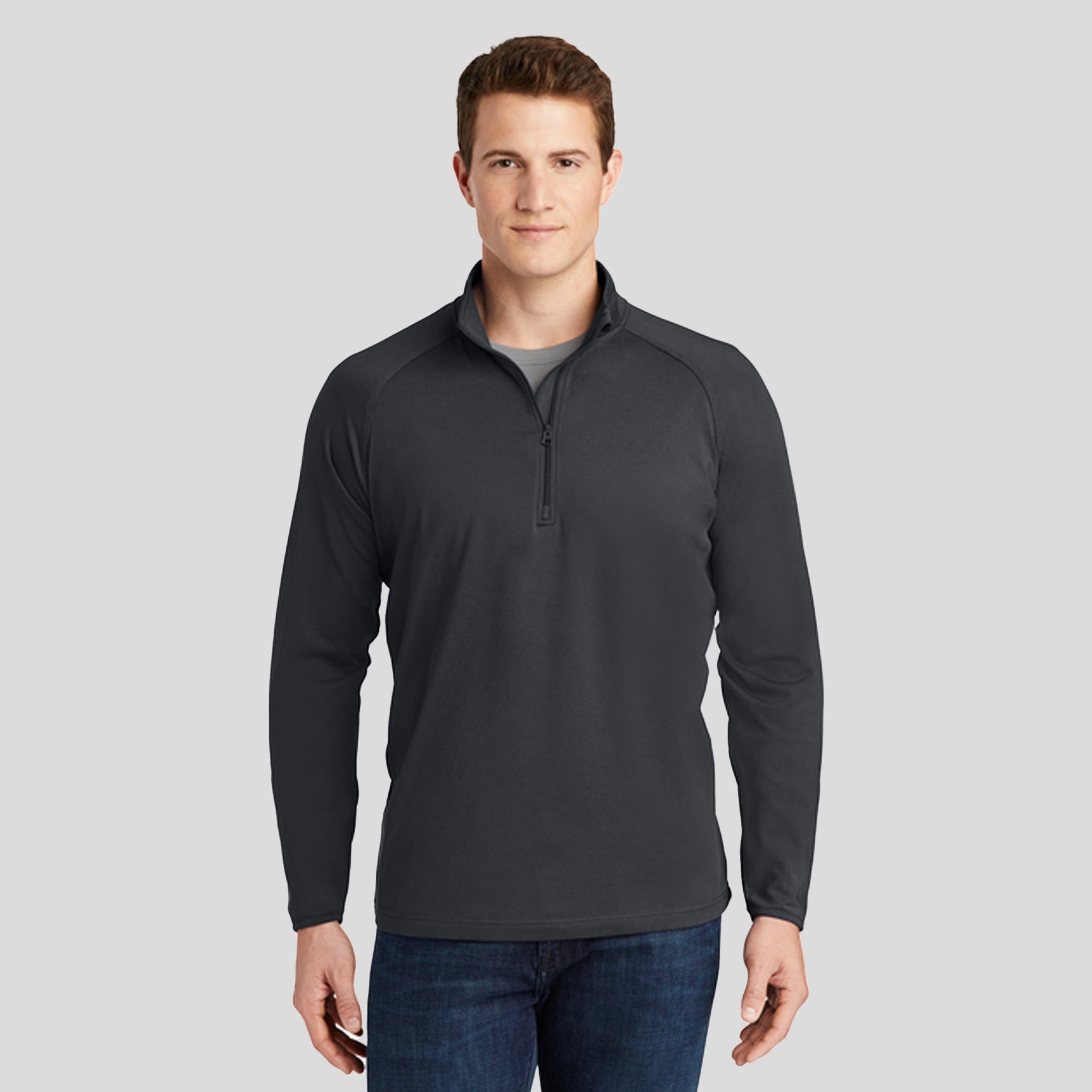Sport-Wickยฎ Stretch 1/4-Zip Pullover | Charcoal Grey